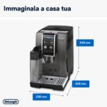 De'Longhi Perfetto Dinamica Plus ECAM380.95.TB, Macchina Automatica per Caffè in Chicchi, Caraffa Montalatte Automatica, 24 Bevande One Touch, Schermo Touch, Spegnimento Programmabile, Titanio - immagine 7