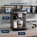 De’Longhi Magnifica Evo Next – Perfetto Macchina da Caffè Automatica, LatteCrema Montalatte Automatico, 13 Bevande in un Solo Tocco, Display Touch a Colori, Titanio e Nero (ECAM312.80.TB) - immagine 9