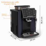Krups Sensation, Macchina Caffè Chicchi con Touch Screen Intuitivo, Montalatte Integrato per Caffè, Cappuccino e Altre Bevande, Ricette Personalizzabili, Pulizia Automatica, 1450 W, EA910B, Nero - immagine 7