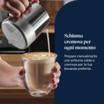 De'Longhi LA SPECIALISTA ARTE EC9155.W Macchina da caffè Manuale, 3 Ricette Preimpostate, Controllo Attivo della Temperatura, 8 Livelli di Macinazione, Lancia MyLatte Art, incluso KIT BARISTA, Bianco - immagine 8