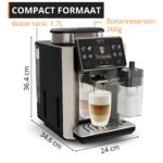 Krups Sensation Elite, macchina da caffè automatica, 24 bevande calde e fredde, schermo da 2,8 pollici, tecnologia Milk Maestro, tecnologia Cold Brew Aroma, preferite personalizzabili, Silver Premium - immagine 3
